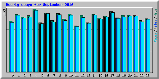 Hourly usage for September 2016