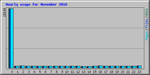 Hourly usage for November 2016