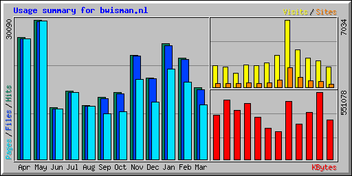 Usage summary for bwisman.nl